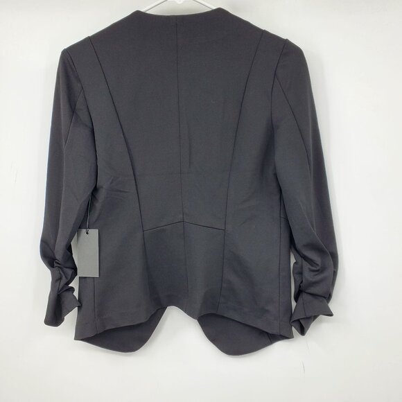 NWT Have Black Open Front Zipper Pocket Blazer Suit Jacket Size Small - Picture 3 of 8